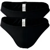 Hom Slip "Slip 2er Pack", Herren, Gr. L, schwarz, Obermaterial: 76% Polyamid PA. 24% Elasthan EL., Unterhosen Slip