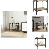 vidaXL TV-Schrank Sonoma-Eiche 40x33x41 cm Holzwerkstoff und Stahl - TV-Möbel