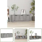 The Living Store TV-Schrank Grau Sonoma 102x35x36,5 cm Holzwerkstoff