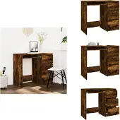 vidaXL Schreibtisch Räuchereiche 90x45x76 cm Holzwerkstoff - Schreibtische