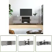 The Living Store TV-Schrank Grau Sonoma 150x30x50 cm Holzwerkstoff