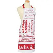 Stuco Kochschürze "Herbs&More", rot (weiß, rot), B:80cm L:85cm, Baumwolle, Schürzen, Kochschürze