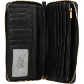 Fossil Geldbörse Liza Zip Around Clutch Black schwarz