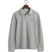 Gant Poloshirt "REG SHIELD LS PIQUE RUGGER" mit Logotickerei auf der Brust