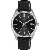 Jacques Lemans 50-3P Herrenuhr Schwarz