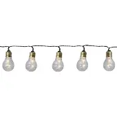 Star Trading 726-92, Leichte Dekorationskette, Schwarz, Polyvinylchlorid (PVC), Schwarz, 5 Glühbirne(n), LED