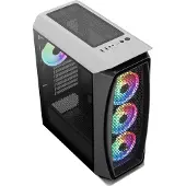 Aerocool Aero One Duo, Midi Tower, PC, Weiß, ATX, micro ATX, Mini-ITX, Acrylnitril-Butadien-Styrol (ABS), SPCC, Gaming