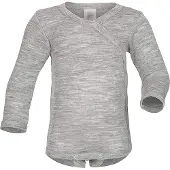 Engel - Kid's Wickelbody L/S - Merinounterwäsche Gr 50/56 grau
