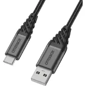 Otterbox 3 m USB/USB-C Datentransferkabel - Erster Anschluss: USB-Typ C - Zweiter Anschluss: USB Type A - Schwarz