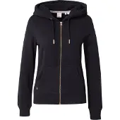 Superdry für Damen. W2012358A Hoodie mit Reißverschluss und Logo Essential schwarz (XS), Lässig, Baumwolle, Nachhaltig