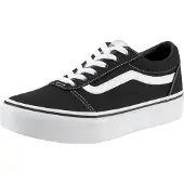 Vans Plateausneaker "Ward Platform", Jungen, Gr. 31, schwarz-weiß (schwarz, weiß), Textil, Schuhe Plateausneaker, aus textilem Canvas-Material