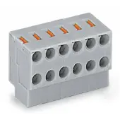 Wago 252-108 2-Leiter-Federleiste,Drücker,PUSH WIRE,grau 252108 - 50 Stück