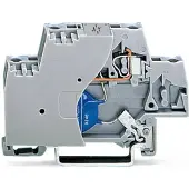 Wago 280-502/281-588 Bauelementklemme,Doppelstock,mit Abschlussplatte,grau 280502281588
