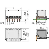 Wago 2091-1426/200-000 THR-Stiftleiste,Lötstift Ø 1,0 mm,abgewinkelt,lichtgrau 20911426200000 - 100 Stück