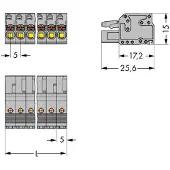 Wago 2231-102/102-000 1-Leiter-Federleiste,Drücker,Push-in CAGE CLAMP,grau 2231102102000 - 100 Stück