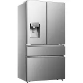 Hisense Hi7 Freistehend French Door Kühlschrank, Edelstahl, 560 l, Freistehend, Grau, Edelstahl, Touchsteuerung, LED, An Tür, R600A