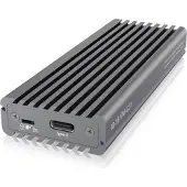 Raidsonic technology IB-1817M-C31, Type-C USB 3.2 Gen 2 zu PCIe NVMe M.2 2230/2242/2260/2280 SSD Gehäuse mit Schreibschutz, SSD-Gehäuse, M.2, PCI Express 3.0, 10 Gbit/s, USB Anschluss, Grau