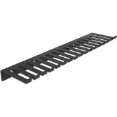 DeLOCK Kabelhalterung 325 x 90 mm zur Wandmontage schwarz, Kabelhalter, Wand, Metall, Schwarz