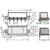 Wago 2092-3425/005-000 THT-Stiftleiste,Lötstift Ø 1,4 mm,abgewinkelt,lichtgrau 20923425005000 - 100 Stück