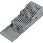 Metaltex Besteckhalter "Blade-Fit", grau, B:14cm H:11cm T:41cm, Kunststoff, Besteckkörbe, Besteckhalter, Kunststoff, rutschfeste Füße, individuell verwendbar