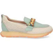 Hispanitas für Damen. HV253948 Turnschuhe Kansas beige (37), Leder, Wohnung, 1 bis 3 cm, Keine, Lässig, Mehrfarbig