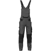 Dassy Tronix Latzhose mit Stretch und Kniepolstertaschen - anthrazitgrau/schwarz - 60