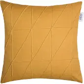Schöner Wohnen Dekokissen "Across", braun (caramel, unifarben), B:45cm L:45cm, Baumwolle, Leinen, SCHÖNER WOHNEN-KOLLEKTION, Dekokissen_Sitzkissen_Kissenhüllen, Dekokissen, mit graphischer Ziernaht