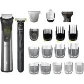 Philips All-in-One Trimmer MG9553/15 Serie 9000, Schwarz, Metallisch, 0,2 mm, 2 cm, 0,2 mm, Bart, Ohr, Gesicht, Schnurrbart, Nase, Batterie