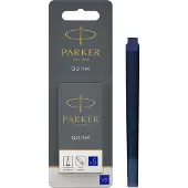 Parker Tintenpatronen für Füller, lange Patronen, blaue QUINK Tinte, 5 Stück