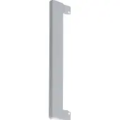 Hager BR130WKLAN Abschlussstück für Wand-Blende zu BR/A/H/S/N Breite 130mm Stahlbl. lackiert alu