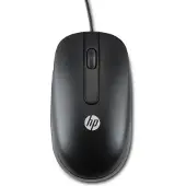 HP USB Optical Scroll Mouse, Beidhändig, Optisch, USB Typ-A, 800 DPI, Schwarz