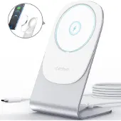 Choetech Magsafe Tischhalterung mit abnehmbarem 15W Ladegerät, – Silber
