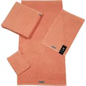 Ross Gästehandtuch "Smart", orange (nektarine), B:30cm L:50cm, Frottier, Obermaterial: 100% Baumwolle, Handtücher, Gästehandtuch, Uni-Rippe mit Velourslabel