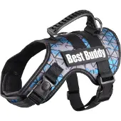 Flamingo Geschirr Best Buddy Uranus blau/camouflage Grid, Größe: L