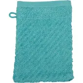 Ross Waschhandschuh "Smart", blau (lagune), B:16cm L:21cm, Frottier, Handtücher, Waschhandschuh, Uni-Rippe mit Velourslabel