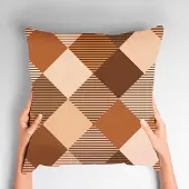 Queence Dekokissen "Illana", beige (beige, bedruckt), B:50cm L:50cm, Obermaterial: 100% Polyester, Dekokissen_Sitzkissen_Kissenhüllen, Dekokissen, Muster