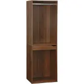 Sweeek - Kleiderschrankmodul mit Kleiderstange und Hosenhalter, Laminatplatten - Nussbaumfarben