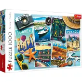 Trefl PAP Puzzle Trefl 1000 Teile Urlaubs Postkarten