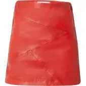 Maze Lederrock "Lederrock 42024064", Damen, Gr. XL, rot (living coral), Obermaterial: 100% Lammleder LEL. Futter: 100% Baumwolle CO., Röcke Lederrock
