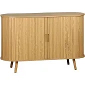 Sweeek - Skandinavisches Sideboard mit 2 Schiebetüren, 120 cm - Natur