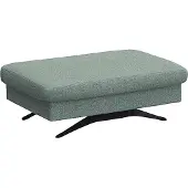 FLEXLUX Pouf "Glow Sitzhocker, Polsterhocker", blau (sky blau), B:95cm H:81cm T:65cm, Leder, Poufs, Pouf, Hocker mit Stauraum, Fuß schwarz