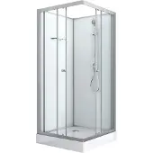 Sanotechnik Komplettdusche "FORTE", silber (silberfarben), B:80cm H:203cm T:80cm, Duschkabinen, Komplettdusche, quadratisch