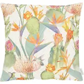 Apelt Dekokissen "6522" Gr. 1, bunt (grün,orange, geblümt), B:40cm H:1cm L:40cm, Bezug: 70% Polyester, 30% Baumwolle, Dekokissen_Sitzkissen_Kissenhüllen, Dekokissen, Kissenhülle ohne Füllung, 1 Stück