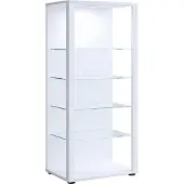 VCM Standvitrine "Holz Glas Stand Vitrine Sammelvitrine Glasol lll", weiß, B:52cm T:35cm, Obermaterial: 100% Holz Wood., Schränke, Standvitrine
