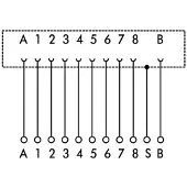 Wago 289-179 Übergabemodul,RJ-45,mit Leistungskontakten 289179