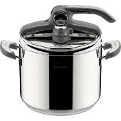 Lagostina Novia Vitamin 012019010707, 7 l, Keramik, Gas, Halogen, Induktion, Versiegelte Platte, Edelstahl, 22 cm, Edelstahl, Grau, Edelstahl, Weiß