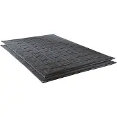 Dyckhoff Badematte "Planet" Gr. 10, grau (anthrazit), H:3mm, Baumwolle, Badematten, Badematte, Baumwolle, 2er Set Hotelmatte