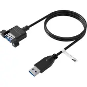 Efbe-Schott EFB Elektronik K5265SW.0,5V2, 0,5 m, USB A, USB A, USB 3.2 Gen 1 (3.1 Gen 1), 5 Gbit/s, Schwarz