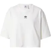 Adidas T-Shirt ORIGINALS "ESSENTIALS CROP", Damen, Gr. XL, weiß, Obermaterial: 100% Baumwolle, normal, Rundhals, Shirts T-Shirt, mit Rundhalsausschnitt, ohne Verschluss, in normaler Länge