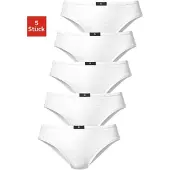 H.I.S. Slip H.I.S, Damen, Gr. 44, Jersey, weiß, Jersey, Obermaterial: 95% Baumwolle, 5% Elasthan, unifarben, körpernah, Unterhosen Slip, aus elastischer Baumwoll-Qualität, Topseller